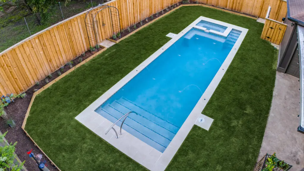 top view of pool